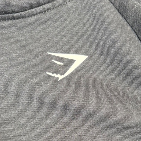 Gymshark Black Cropped Hoodie Long Sleeve Athletic Workout Top Womens L - Picture 10 of 11